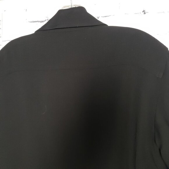 Linda Allard Ellen Tracy Black Zip Front Jacket Blazer Coat size 12 - Picture 6 of 10